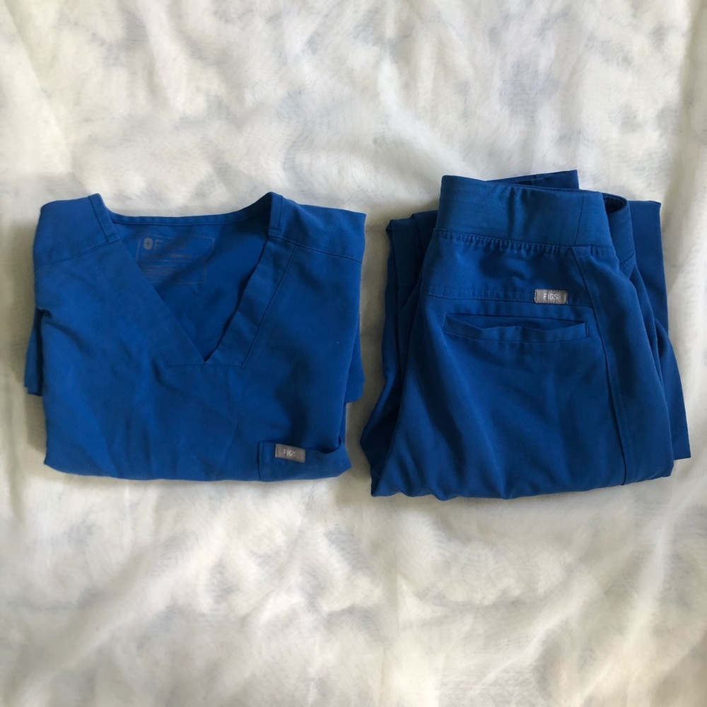 🎀Mens XS Royal Blue Figs Scrubs Set🎀